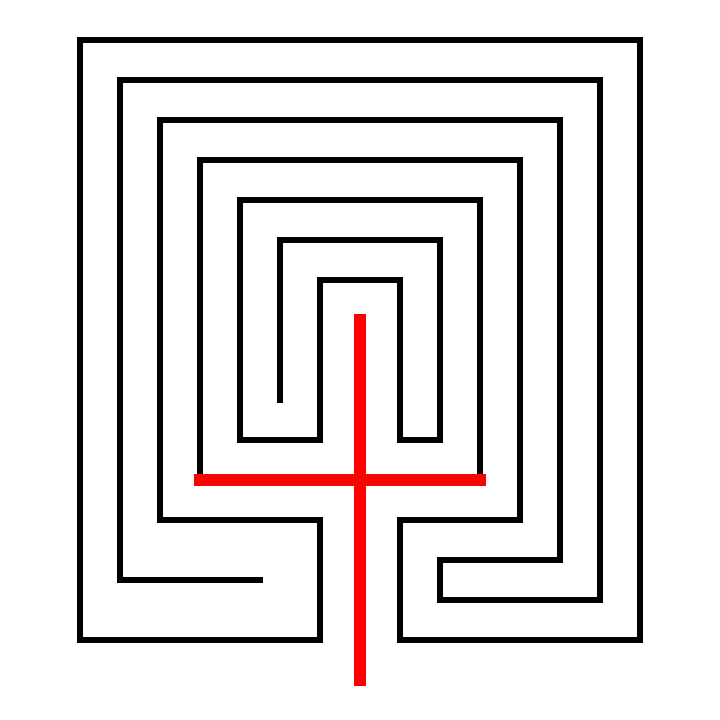 How to Draw a Square Hopi Tapu'at Labyrinth — Free Printable
